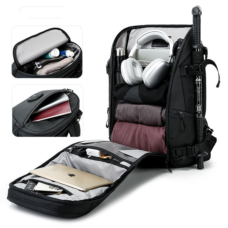 Large outdoor adventure backpack by Bucciato Multi-Product Store, featuring multiple compartments and durable straps for outdoor activities.
